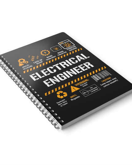 Notebook with 'Electrical Engineer' design on a white background