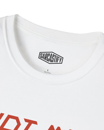 Sarcastify logo on a white t-shirt